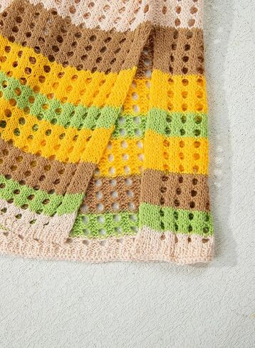 blibean Girls Swimsuit Cover Up Teen Colorblock Knit Swim Wraps Size 6-15 Years in Kuwait