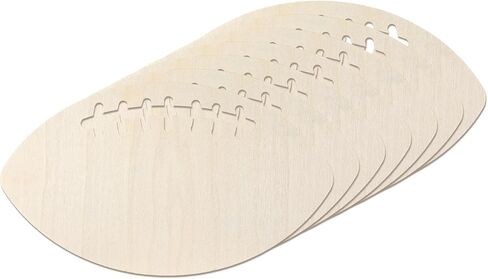 Gerrii 12 Pcs 12 Inch Wooden Football Cutouts Unfinished Wood Sports Themed Cutout Blank Wooden Football Shape Wood Hanging Slice Ornaments for DIY Craft Door Hanger Sport Themed Party Home Decoration in Saudi Arabia
