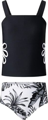 blibean Teen Girls 2 Piece Tankini Sets Swimsuits with Chest Pad Size 6-15 Years in Saudi Arabia