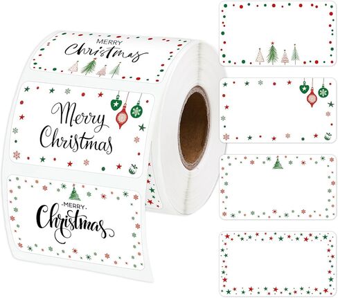 Whaline Christmas Direct Thermal Labels Xmas Holly Berry Coding Label Stickers Self-Adhesive Thermal Label Printer Decals for Xmas Party Business, 500Pcs in Saudi Arabia