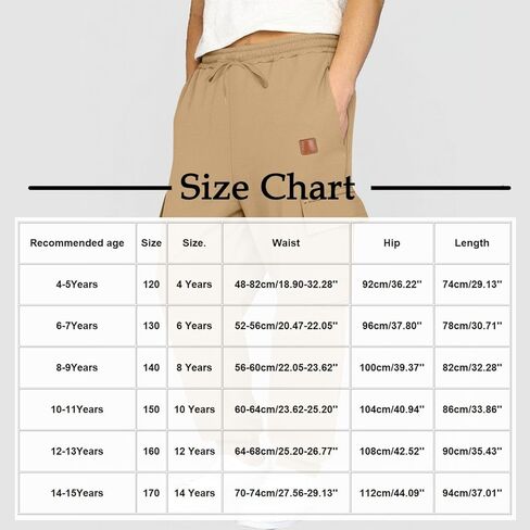 Boys Baggy Cargo Sweatpants Elastic Waist Fleece Lined Joggers with Multi Pockets Soft Athletic Workout Track Pants in Saudi Arabia
