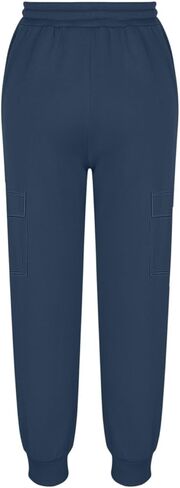 Boys Baggy Cargo Sweatpants Elastic Waist Fleece Lined Joggers with Multi Pockets Soft Athletic Workout Track Pants in Saudi Arabia