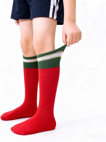Kid National Team Style Soccer Football Socks Over-The-Calf Knee High Tube Socks Boys Girls Uniform Sports Socks in Saudi Arabia