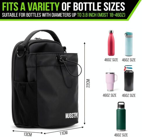 حقيبة رياضية مغناطيسية بتصميم مقاوم للماء - تخزين بدون استخدام اليدين مع حقيبة هاتف مدمجة، حامل زجاجة مياه، مرفق مغناطيسي قوي. للصالة الرياضية، والجولف، والعمل، والدراجات النارية، والحمل اليومي in Kuwait