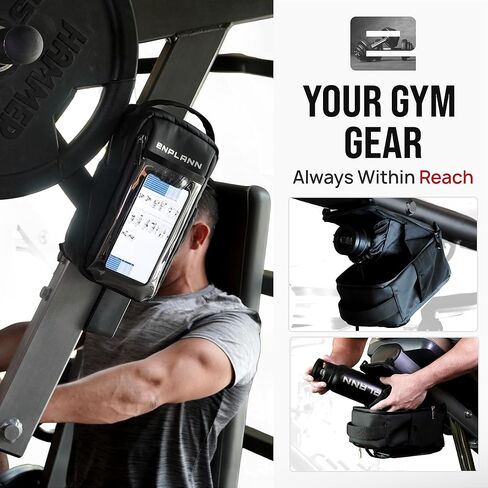 حقيبة الجيم المغناطيسية الصغيرة | حقيبة زجاجة مياه مغناطيسية للجيم | حقيبة كروس صغيرة مثالية للتمارين المركزة | حقيبة رياضية صغيرة للنساء والرجال | حامل زجاجة ماء مع حزام (أسود) in Kuwait