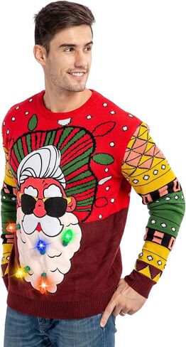 JOYIN LED Light Up Ugly Christmas Sweater Men, Ugly Sweater Men with Built-in Light Bulbs, Holiday Funny Pullovers 2025 in Kuwait