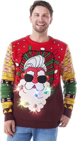 JOYIN LED Light Up Ugly Christmas Sweater Men, Ugly Sweater Men with Built-in Light Bulbs, Holiday Funny Pullovers 2025 in Kuwait