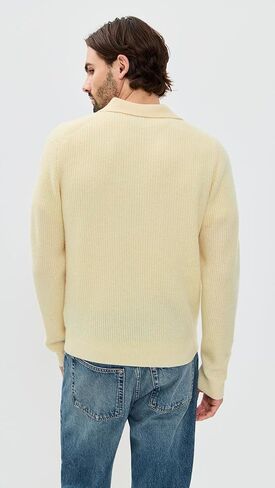 Madewell Men's Johnny-Collar Sweater Polo in Heritage Merino Wool in Saudi Arabia