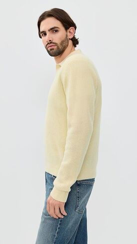 Madewell Men's Johnny-Collar Sweater Polo in Heritage Merino Wool in Saudi Arabia