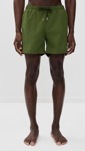 Bather Men's Solid Olive Swim Trunks 5.5" in Saudi Arabia