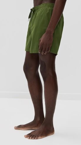 Bather Men's Solid Olive Swim Trunks 5.5" in Saudi Arabia