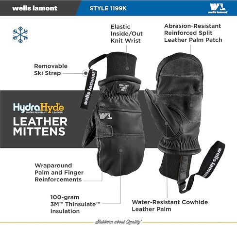 قفازات الشتاء ويلز لامونت هيدراهايد للنساء والرجال، معزولة للطقس البارد والثلج وقفازات التزلج، 1199 in Kuwait