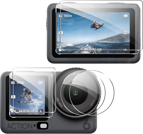 Suttkue for Insta360 Ace Pro واقي شاشة من الزجاج المقسى وواقي عدسة الكاميرا من الزجاج المقسى، شفاف عالي الوضوح، صديق للحافظة، مضاد للخدش (2 + 2 + 2 حزمة) in Kuwait