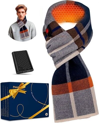 Heated Scarf Gift for Men Intelligent Rechargeable 6000mAh Battery Packs Winter Gifts in Saudi Arabia