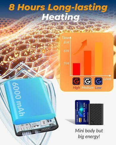 Heated Scarf Gift for Men Intelligent Rechargeable 6000mAh Battery Packs Winter Gifts in Saudi Arabia