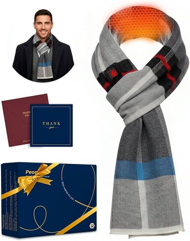 Heated Scarf Gift for Men Intelligent Rechargeable 6000mAh Battery Packs Winter Gifts in Saudi Arabia