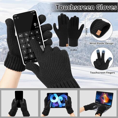 3Pcs Heated Scarf Hat Gloves Set for Women Men USB Rechargeable 5000mAh Battery Neck Warmer 3 Temperature Settings in Saudi Arabia