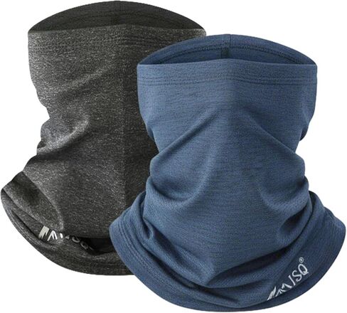 ISQ 2 Pack Winter Neck Gaiter Warm and Comfortable Male and Female Neck Warmer Suitable for Outdoor Ski Mask and Cycling in Saudi Arabia