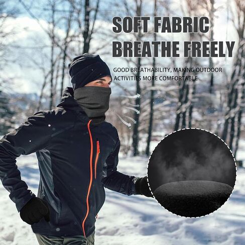 ISQ 2 Pack Winter Neck Gaiter Warm and Comfortable Male and Female Neck Warmer Suitable for Outdoor Ski Mask and Cycling in Saudi Arabia