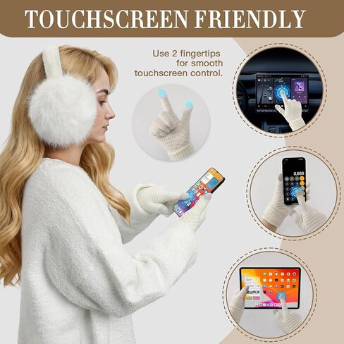 Winter Ear muffs Faux Fur Warm Earmuffs Cute Foldable Outdoor Ear Warmers For Women in Saudi Arabia