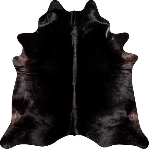 100% Genuine Brazilian Cowhide Rug - Tricolor, Brown, Black & White - Luxury Cowskin Leather Area Rug Decor (X-Large) 7 x 6 ft in Saudi Arabia