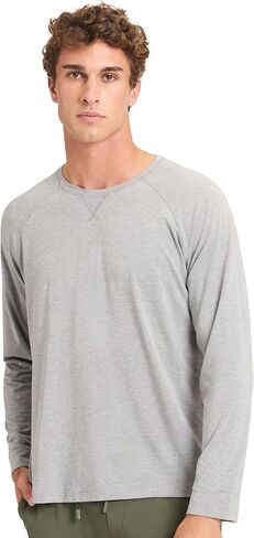 قميص رجالي طويل الأكمام من Cozy Earth - تي شيرت مريح وقابل للتنفس بدرجة حرارة مريحة للرجال in Kuwait