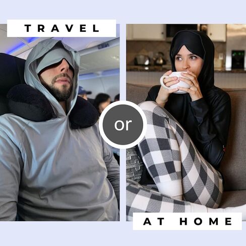 Cooling Sleep Hoodie & Attached Eye Mask for Women or Men - Proven Sleep Aid: Reduces Light, Noise & Temperature in Saudi Arabia