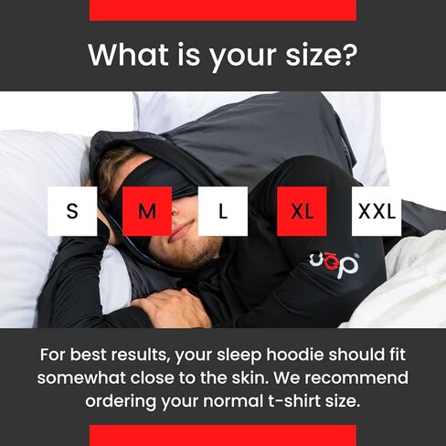 Cooling Sleep Hoodie & Attached Eye Mask for Women or Men - Proven Sleep Aid: Reduces Light, Noise & Temperature in Saudi Arabia