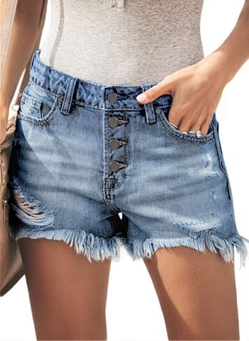 MODARANI Denim Shorts for Women Distressed Jean Shorts Ripped Summer Hot Short in Saudi Arabia
