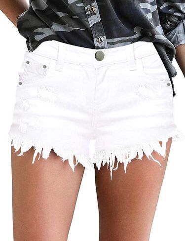MODARANI Denim Shorts for Women Distressed Jean Shorts Ripped Summer Hot Short in Saudi Arabia