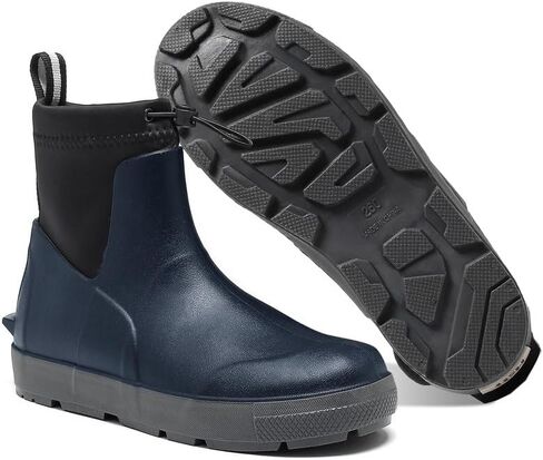 Deck Boots For Men Anti-Slip, Waterproof Ankle Rain Boots, Rubber Outdoor Fishing Footwear, Chelsea Garden Work Water Shoes, Size 6.5-12 in Saudi Arabia