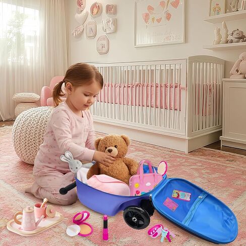 Disney Frozen Princess Suitcase Scooter for Kids - Girls Scooter Luggage with Light Up Wheels, Easy Steer and Foldable Carry On Kick Scooter for Toddler, Boys, Girls, Great Travel Gift Idea in Saudi Arabia