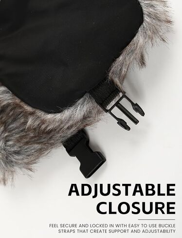 Buauty الفراء الصياد قبعة للرجال النساء الشتاء يندبروف قبعات Ushanka الروسية الناعمة مع اللوحات الأذن الدافئة وقناع قابل للإزالة in Kuwait