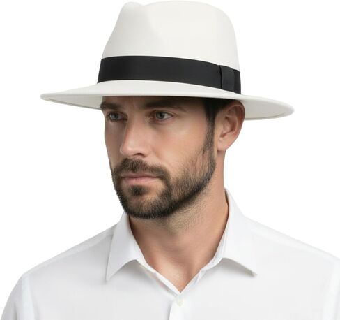 Classic Fedora Hats for Men and Women Wide Brim Felt Panama Hat Vintage 1920s Gangster Hat in Saudi Arabia