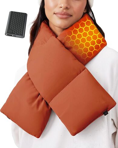 Wulcea Graphene Heated Puffer Scarf for Women 5V2A 6000mAh Fast Heating Long-Lasting Lightweight Battery in Saudi Arabia
