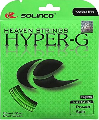 Solinco Hyper-G Heaven Strings Poly (Polyester) 16L Gauge / 1.25mm Tennis Racquet String Sets 4-Pack (4 Sets Per Order) - Best for Spin, Control, and Durability in Saudi Arabia