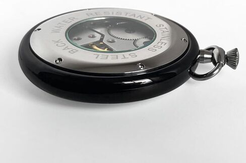 VIGOROSO Full Stainless Steel 316L Luxury Mechanical Pocket Watch for Men Water Resistance Men's Vintage Pocket Watches with Chain & Box Gifts for Men Women in Saudi Arabia