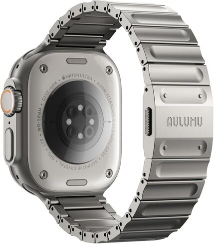Aulumu C01 Hi-Per Titanium Alloy Watch Band | for Apple Watch Ultra 3& Ultra 2/1 | Ultra-thin Magnetic Clasp | DLC Professional Hardening Process | iWatch Large Dial Series(49/46/45/44mm) in Saudi Arabia