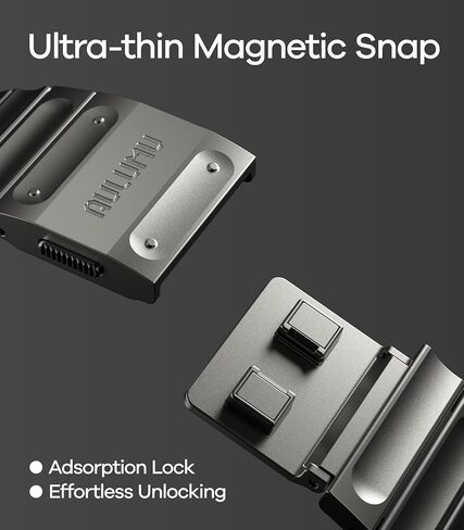 Aulumu C01 Hi-Per Titanium Alloy Watch Band | for Apple Watch Ultra 3& Ultra 2/1 | Ultra-thin Magnetic Clasp | DLC Professional Hardening Process | iWatch Large Dial Series(49/46/45/44mm) in Saudi Arabia