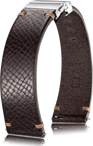 حزام ساعة جيتاليا من الجلد الإيطالي | حزام من جلد العجل المحبب بالكامل من توسكانا، حزام ساعة سريع التحرير مع مشبك قابل للطي، 18 مم 19 مم 20 مم 21 مم 22 مم، حزام ناعم للرجال والنساء in Saudi Arabia