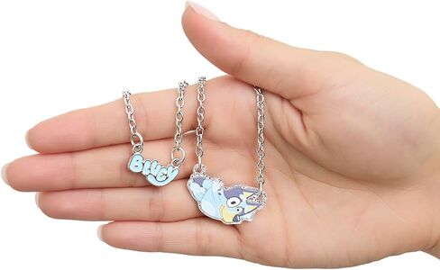 Bluey Layered Necklaces for Girls 2 Pieces, 16"-17"+3.25" Kids Bluey Jewelry Official License in Saudi Arabia