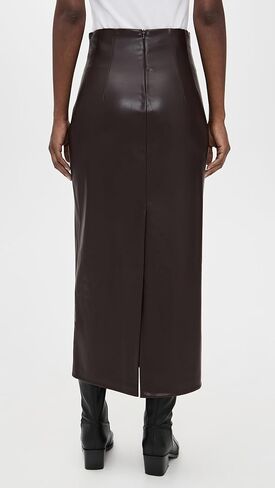 Enza Costa Women's Faux Leather Hi-Waist Curve Skirt in Saudi Arabia