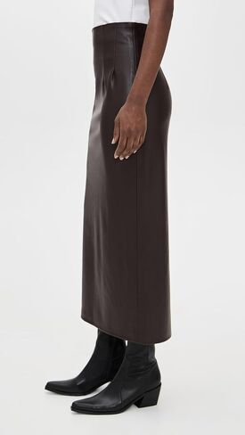 Enza Costa Women's Faux Leather Hi-Waist Curve Skirt in Saudi Arabia
