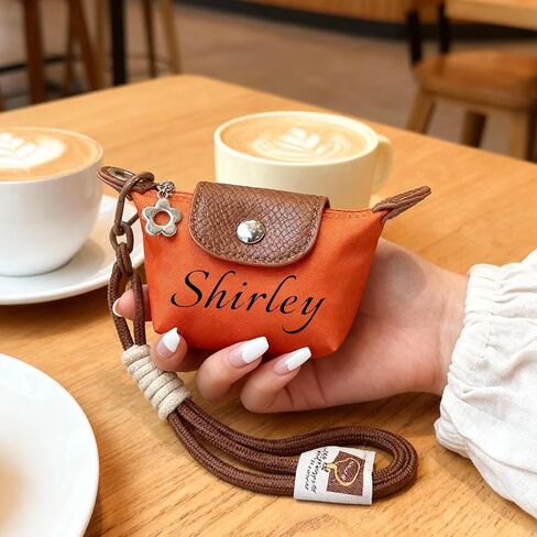 Custom Mini Nylon Dumpling Coin Purse - Personalized Zipper Pouch with Detachable Wrist Strap & Keychain, Small Makeup Wallet for Women (Custom Text/Logo Available) in Saudi Arabia