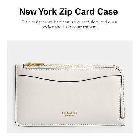 Refined Calf Leather New York Zip Card Case in Saudi Arabia