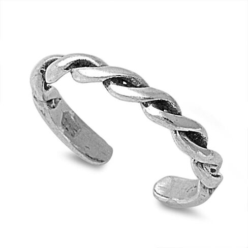 CloseoutWarehouse Sterling Silver Coil Design Knuckle/Toe Ring (Color Options) in Saudi Arabia