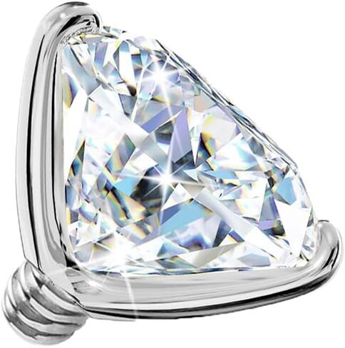 16G Dermal Piercing Jewelry, Surgical Steel Moissanite Dermal Anchor Tops, D Color VVS1 Clarity, Lab Created Diamond Skin Microdermal Piercing Kit for Women Men 1PCS in Kuwait