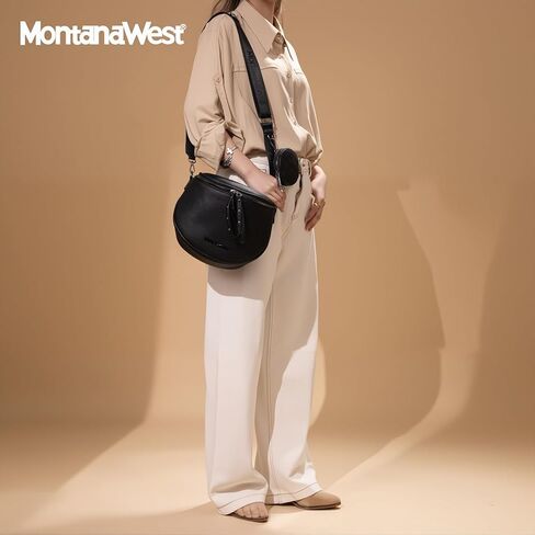Montana West Large Crossbody Bags for Women Bum Bag Sling Purse with Adjustable Strap in Saudi Arabia