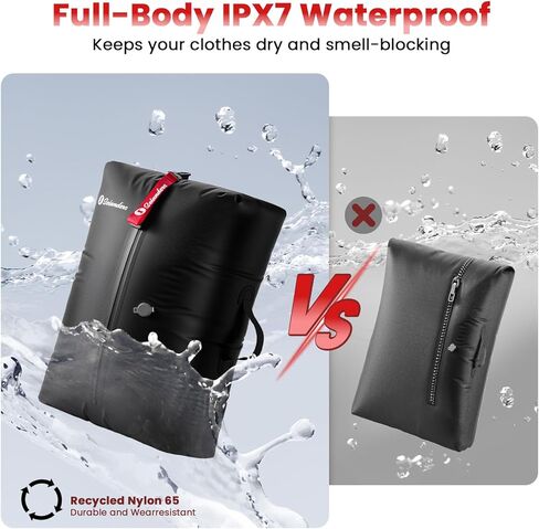Vacuum Bags for Travel Luggage (2PCS + 6.0kPa Pump), Vacuum Clothing Compression Bag with Adjustable Shoulder Strap, 50.6L Large Capacity, IP67 Waterproof, Reusable for Carry-on Luggage & Backpack in Saudi Arabia