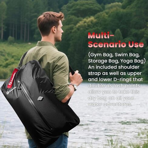 Vacuum Bags for Travel Luggage (2PCS + 6.0kPa Pump), Vacuum Clothing Compression Bag with Adjustable Shoulder Strap, 50.6L Large Capacity, IP67 Waterproof, Reusable for Carry-on Luggage & Backpack in Saudi Arabia